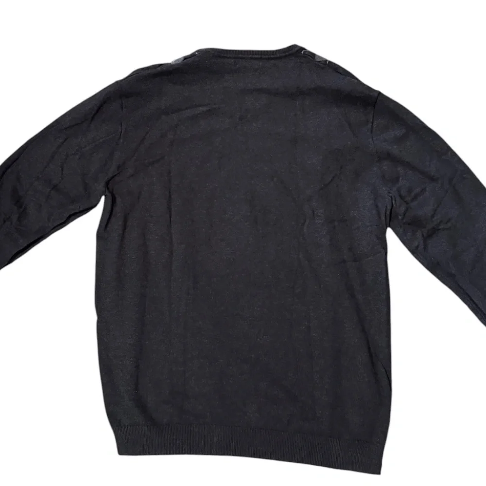 Classic Argyle V-neck Men's Claiborne Sweater Sz XL Gray, Charcoal, light purple